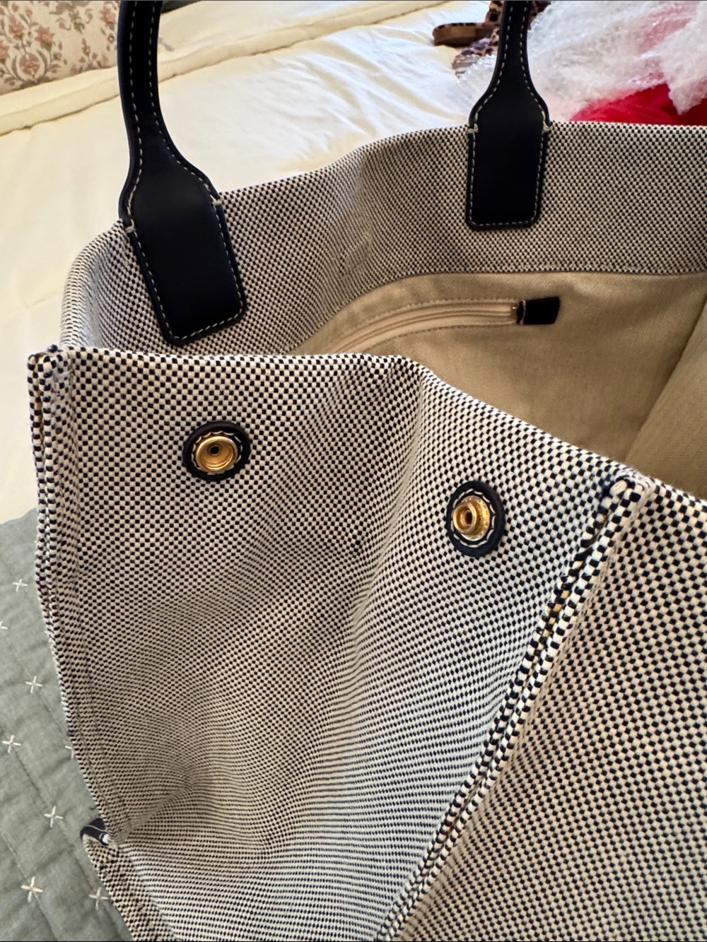 EUC Tory Burch Limited Edition Ella Colorblock Tote - Picture 4 of 16
